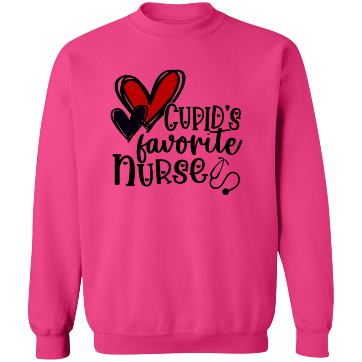 Cupids Favorite Nurse Crewneck Pullover Sweatshirt