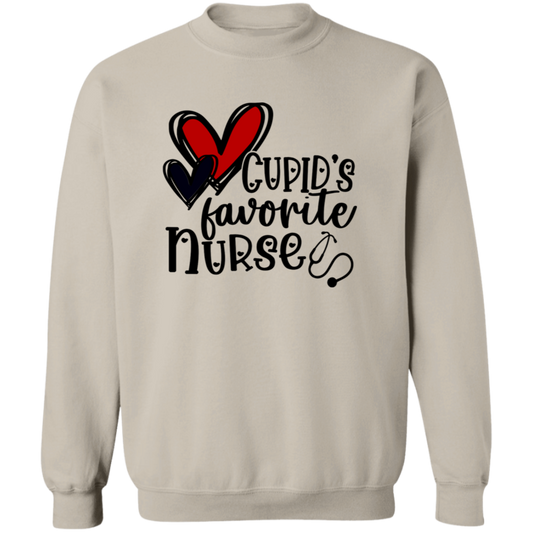 Cupids Favorite Nurse Crewneck Pullover Sweatshirt