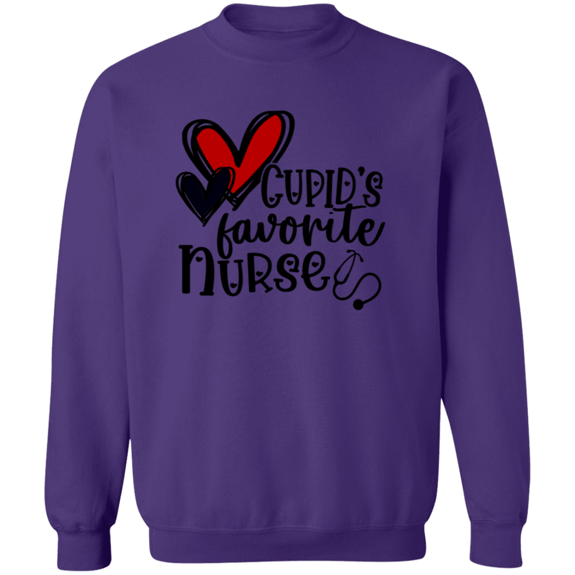 Cupids Favorite Nurse Crewneck Pullover Sweatshirt